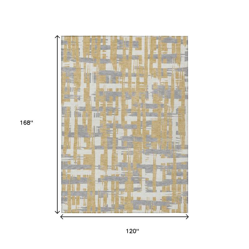 HomeRoots Striped Transitional Rectangle Outdoor Rug