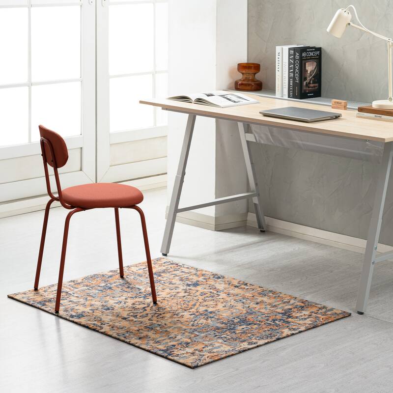 Jani 36"x48" Rug'd Chair Mat-Rug Style Office Chairmat for Carpet & Hard Floors| 0.25" Thick |Non-Slip, Foldable Desk Chair Mat