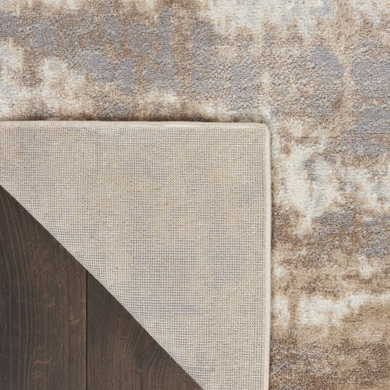 Abstract Modern Non Skid Stain Resistant Low Pile Area Rug - 144' X '108' X '0.25