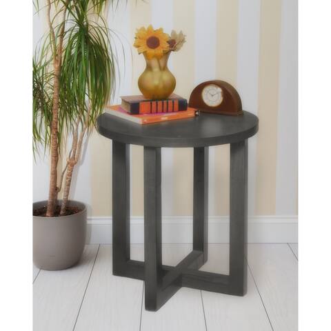 Chloe 21" Round End Table- Grey