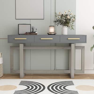 Console Table with Three Drawers