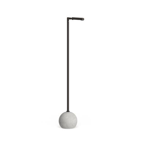 slide 9 of 12, Dina Industrial Modern Floor Lamp in Concrete and Blackened Bronze Grey/Black