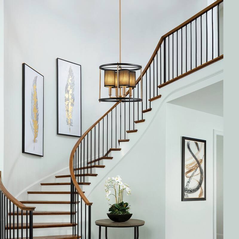 Dimmable Lantern Drum Chandelier Classic Drum Chandelier - 4-Light