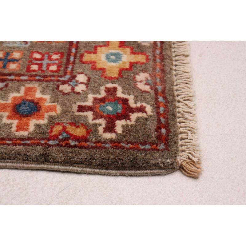 ECARPETGALLERY Hand-knotted Uzbek Ghazni Brown Wool Rug - 4'0 x 5'9