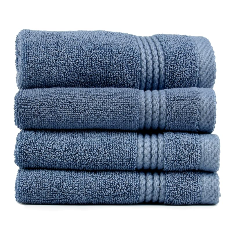 East'N Blue Lara Turkish Cotton Washcloth (Pack of 4) - Navy Blue