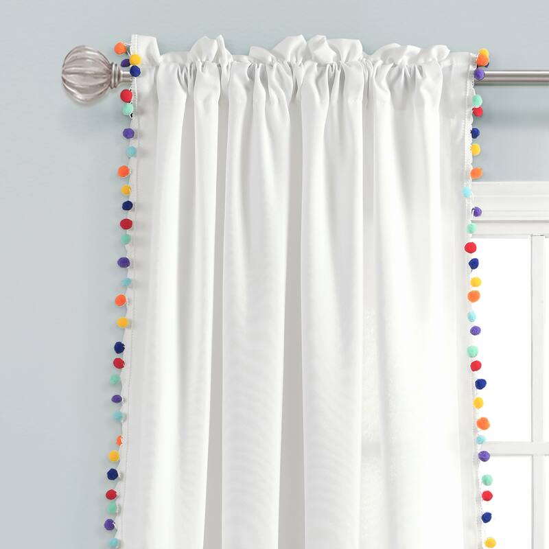 The Gray Barn Watertop Pom Pom 84-inch Curtain Panel