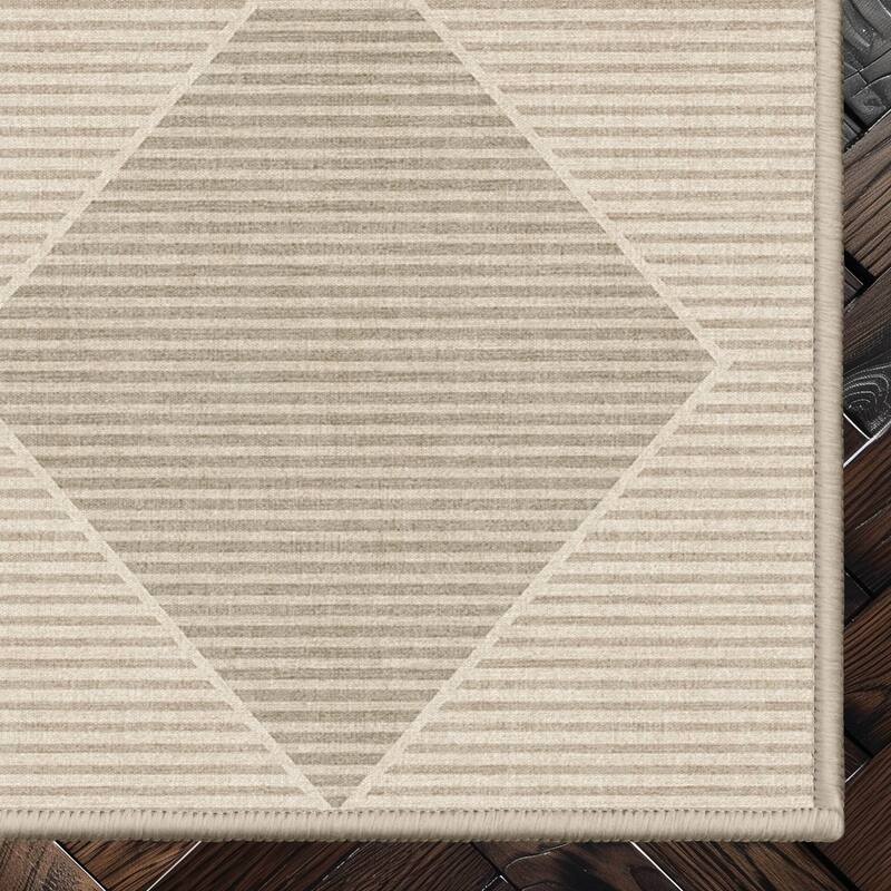 Well Woven Apollo Elemental Basalt Moroccan Diamond Low Pile Area Rug