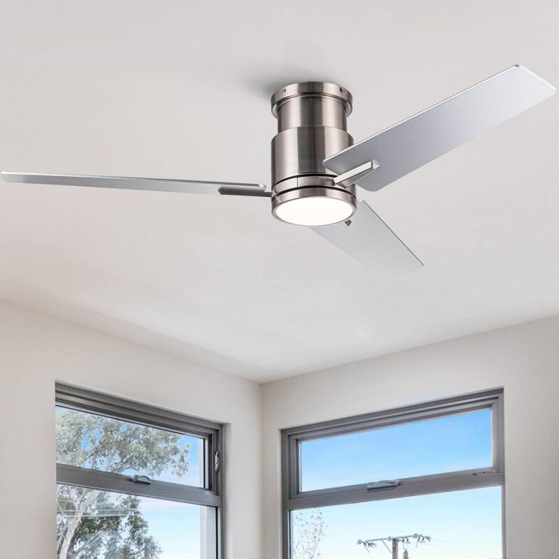 52" Black Lowe Profile Ceiling Fan with Light
