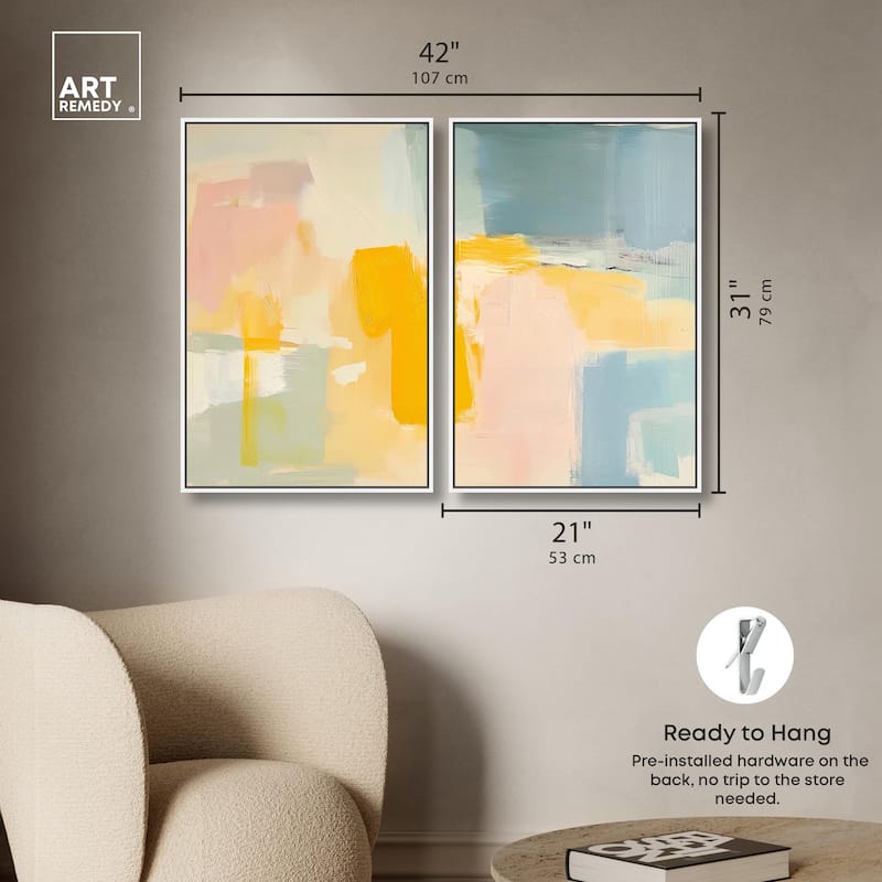 Ocean of Suns II Canvas Set of 2 by Art Remedy