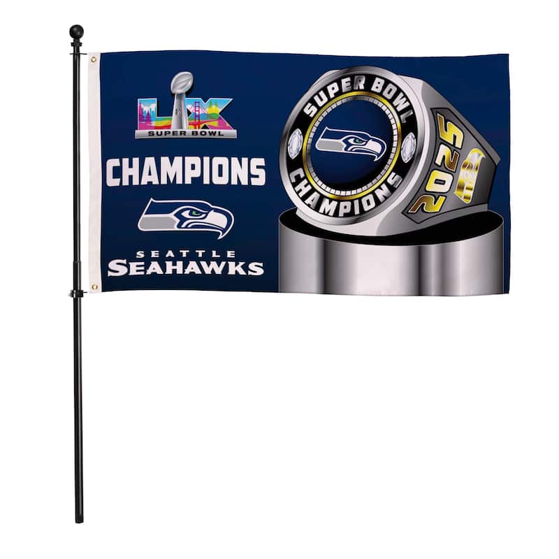 3 ft. x 5 ft. Seattle Seahawks Super Bowl 60 Flag with Grommets