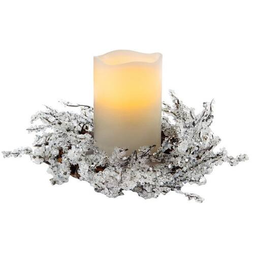 Shop Apothecary 1434186 Christmas Centerpiece With Candle Holders White 8 Overstock 17231040