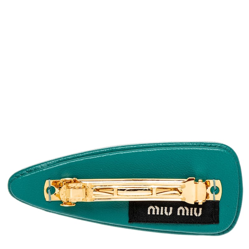 Miu Miu Nappa Leather Hair Clip