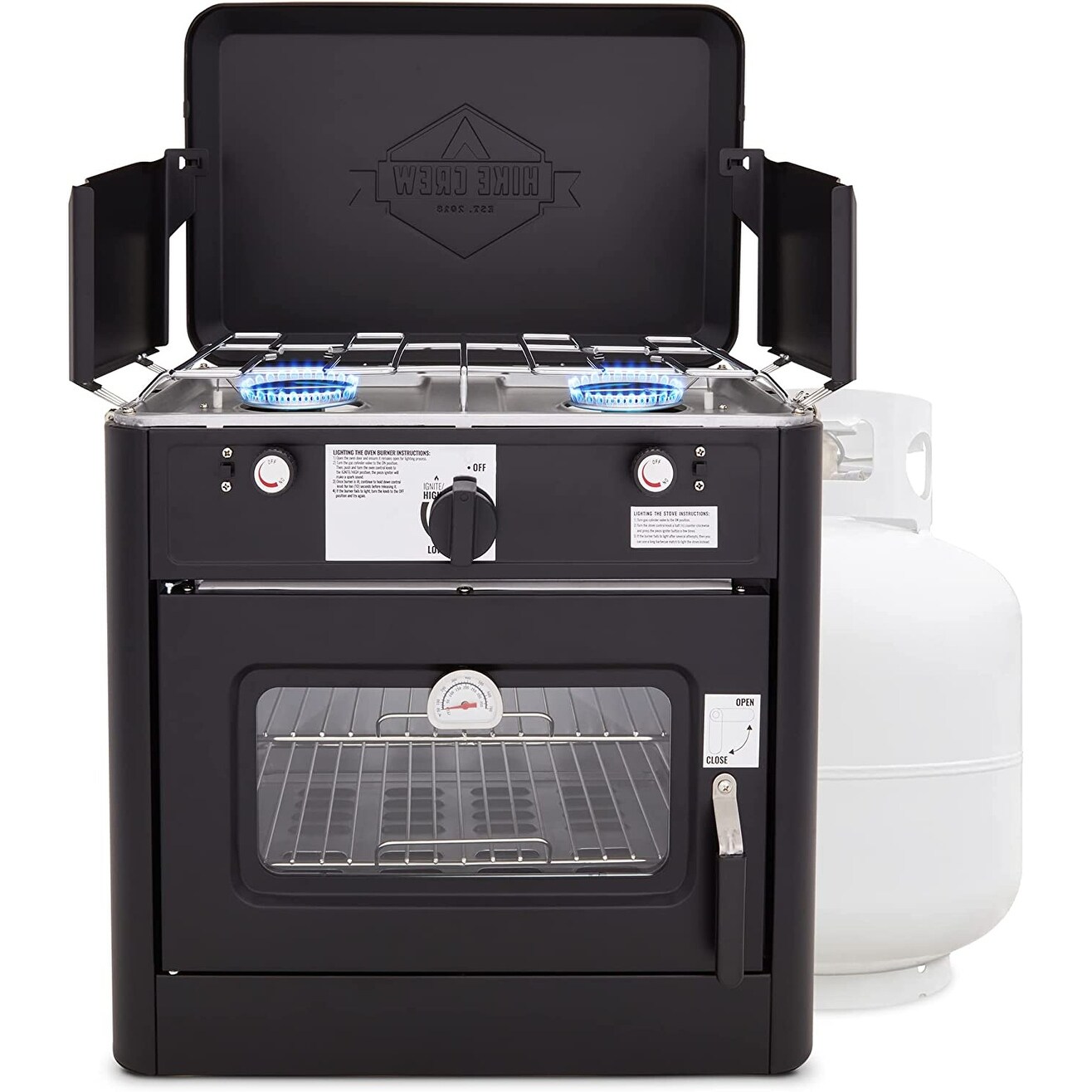 Small propane stove oven top