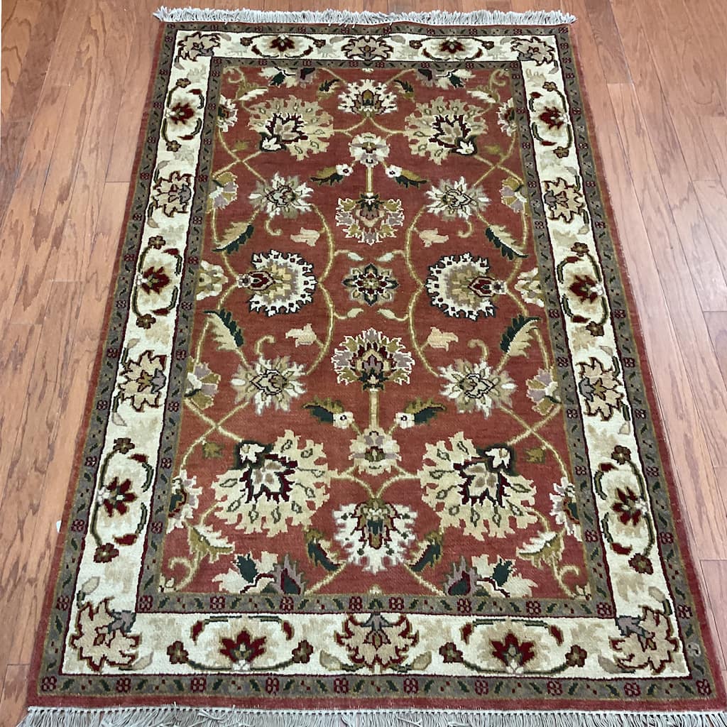 HERAT ORIENTAL Handmade Mahal Wool Rug - 4'2" x 6'2"