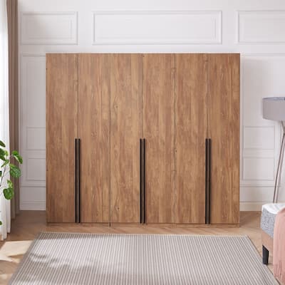 Manhattan Comfort Lee Modern Freestanding 3-Piece Module Wardrobe Closet Armoire