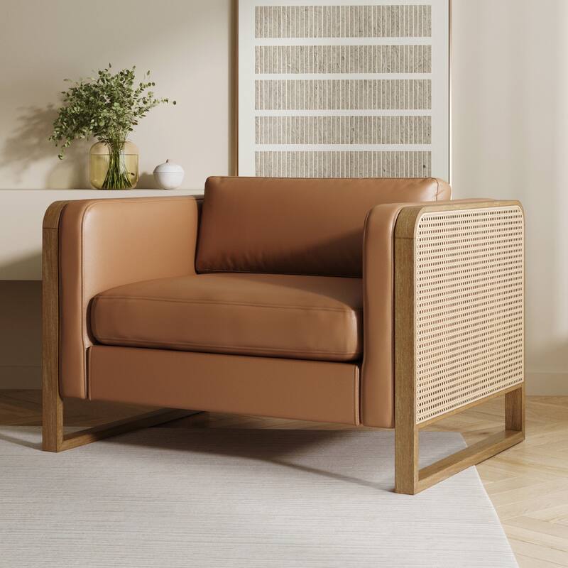 Madison Modern Upholstered Modular Sofa or Couch for Living Room with Solid Wood Legs