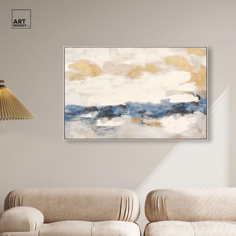 Mountain Mist Canvas Digital Abstract Art by Art Remedy