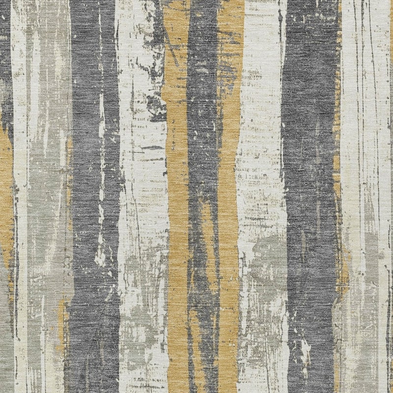 HomeRoots Striped Transitional Rectangle Outdoor Rug
