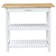 preview thumbnail 17 of 37, 2-shelf Natural Solid Wood Top Kitchen Island - N/A