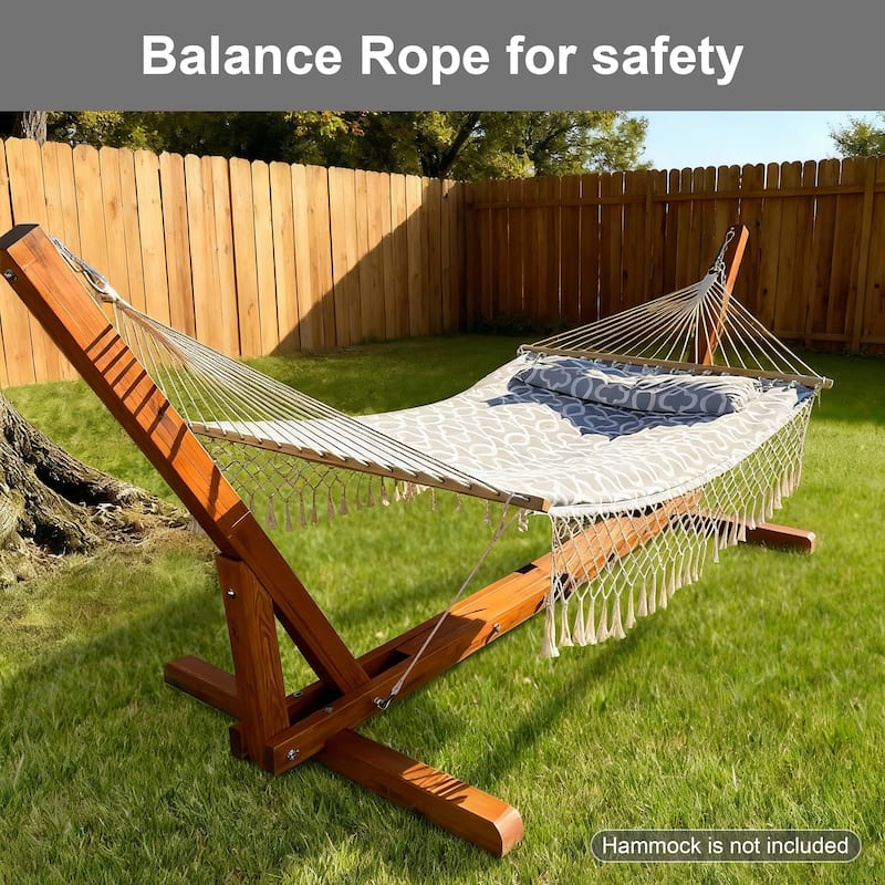 Adjustable 12-14 ft Wooden Hammock Stand Only
