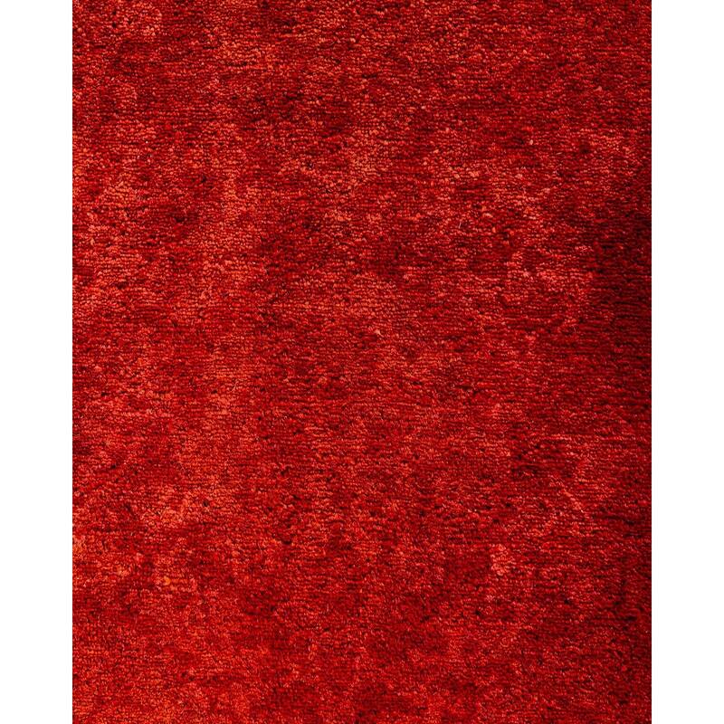 Contemporary Overdyed Wool Hand Knotted Runner - 2' 7" x 7' 10"