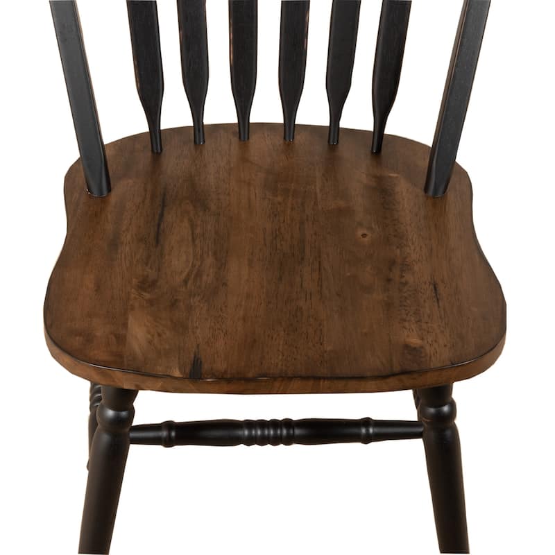 Carolina Crossing Antique Honey Black 3 Piece Pedestal Table Set
