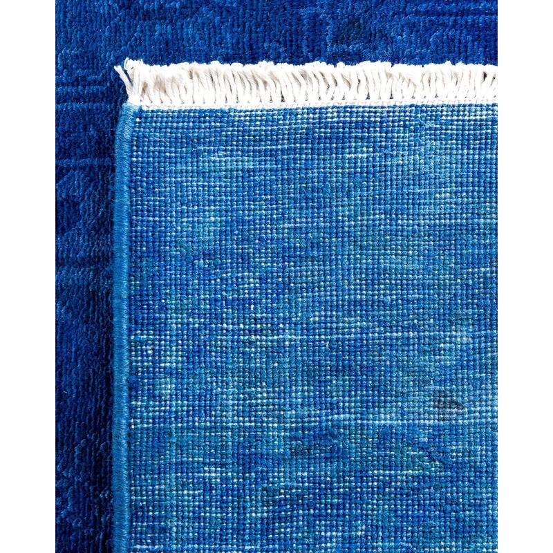 Contemporary Overdyed Wool Hand Knotted Runner - 2' 7" x 18' 5"