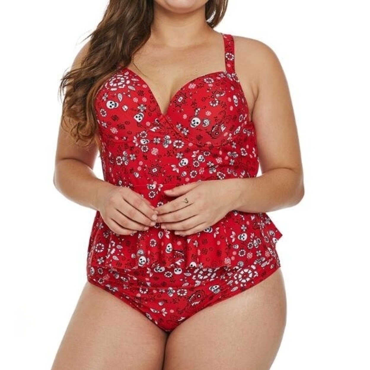 two piece swimsuits with short bottoms