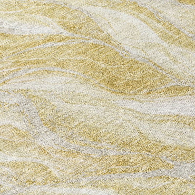 Machine Washable Indoor/ Outdoor Chantille Moden Waves Rug