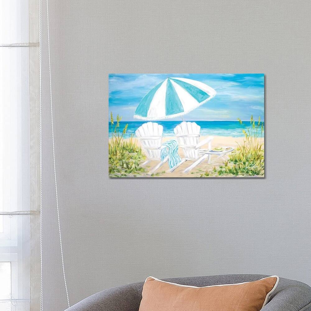 iCanvas "Beach Umbrella" by Julie Derice Canvas Print