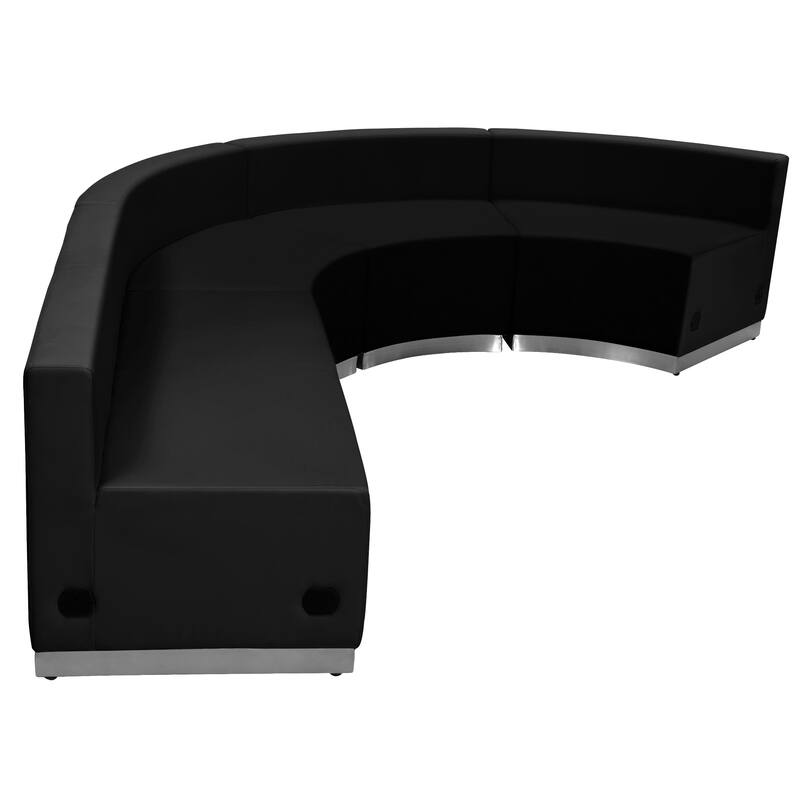 4 PC LeatherSoft Modular Reception Configuration w/Taut Back &Seat - 103.5"W x 25.25" - 89.5"D x 27"H