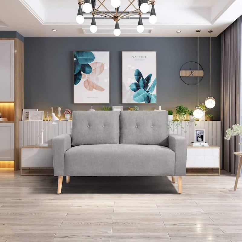 Homall Mid-Century Loveseat Button Tufted 2 Seater Sofa