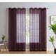 preview thumbnail 92 of 117, HLC.me 2 Piece Semi Sheer Voile Window Curtain Drapes Grommet Top Panels Bedroom, Living Room - Set of 2 panels