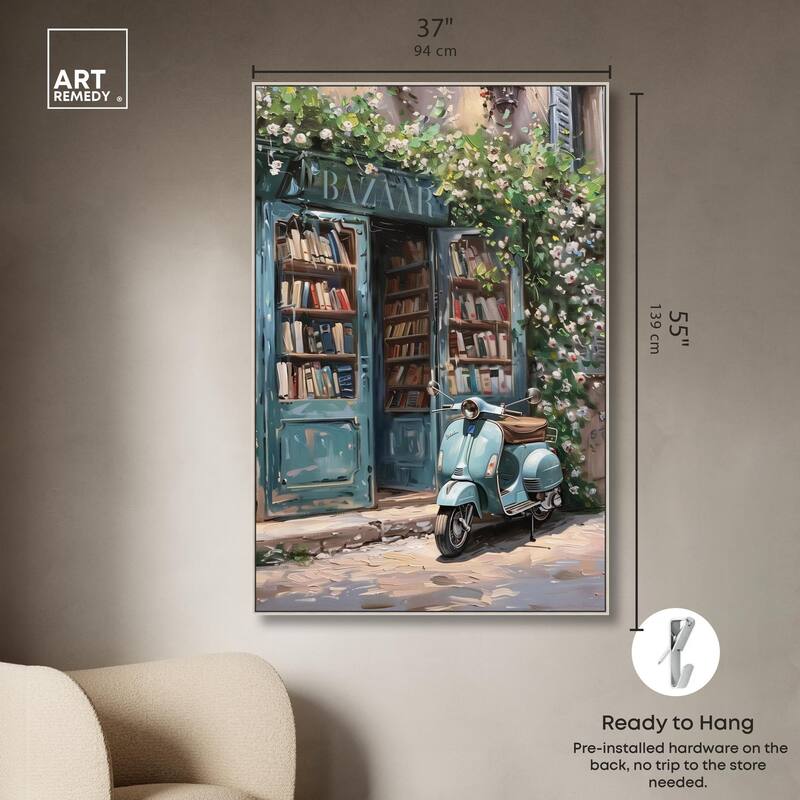 Quaint Bookstore Canvas by Art Remedy