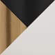 Option White Faux Leather/Black Metal/Gold Metal