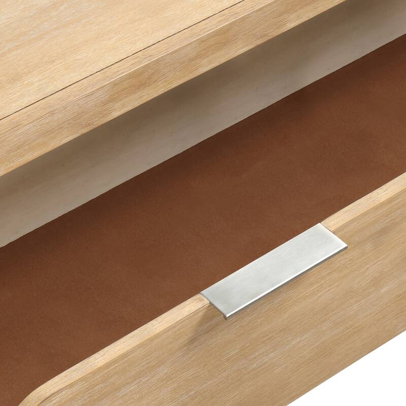 Furniture of America Elowyn 3-Piece Natural Solid Wood Upholstered Channel Panel Bedroom Set