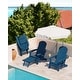 preview thumbnail 47 of 52, WINSOON All Weather HIPS Folding Adirondack Chair with Ottoman, 5-Gear Adjustable Backrest and Retractable Ottoman Set of 4