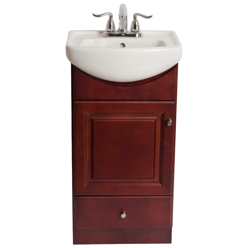 Fine Fixtures Petite 16-inch Bathroom Vanity with Vitreous China Sink Top
