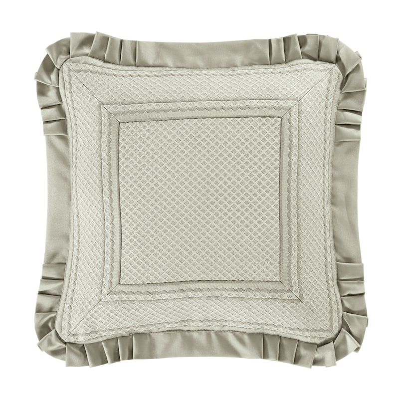 J. Queen New York Leonardo 20" Square Embellished Decorative Throw Pillow