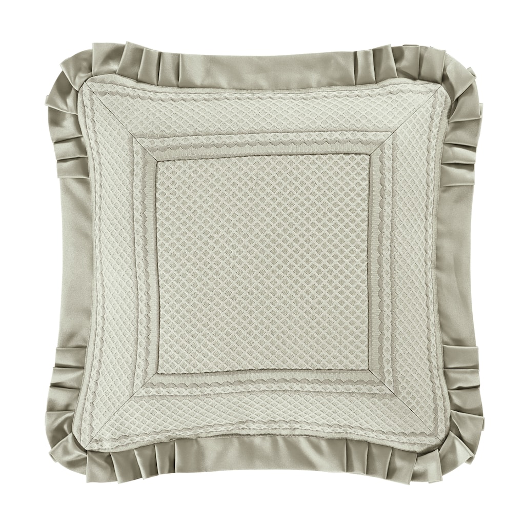 J. Queen New York Leonardo 20" Square Embellished Decorative Throw Pillow