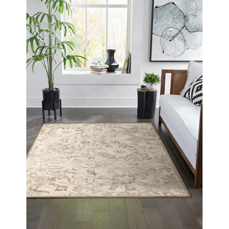 Liora Manne Hana Flora Indoor Rug Natural