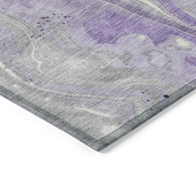 HomeRoots Abstract Modern Rectangle Outdoor Rug