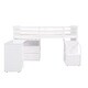 preview thumbnail 5 of 18, White Twin Pine Loft Bed with Storage Steps and Movable Desk