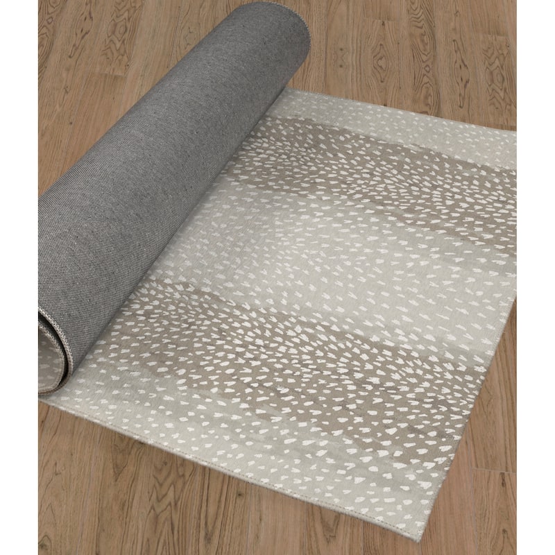 Fawn Taupe/ Brown Animal Print Area Rug By Kavka Designs