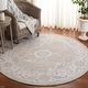preview thumbnail 5 of 34, SAFAVIEH Hand-Tufted Ebony Zhanat Modern & Contemporary Wool Rug 4' Round - Light Grey/Ivory - Round