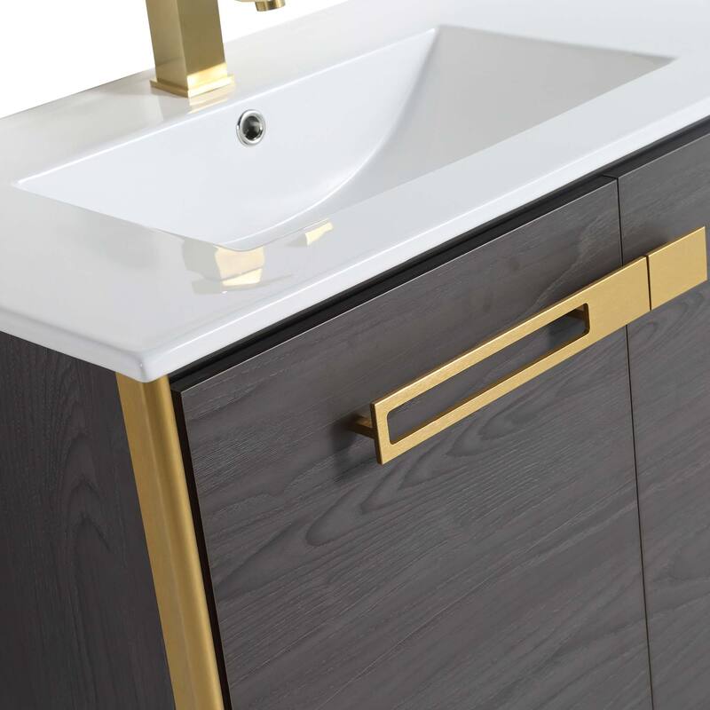 Fine Fixtures Oakville Bathroom Vanity with White Ceramic Sink