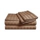 preview thumbnail 18 of 20, Luxury 500 Thread Count Egyptian Cotton Solid or Striped Sheet Set King - Taupe (Damask Stripe)