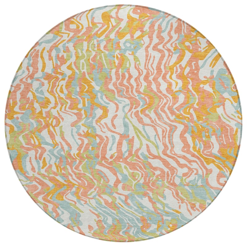 HomeRoots Abstract Transitional Rectangle Outdoor Rug