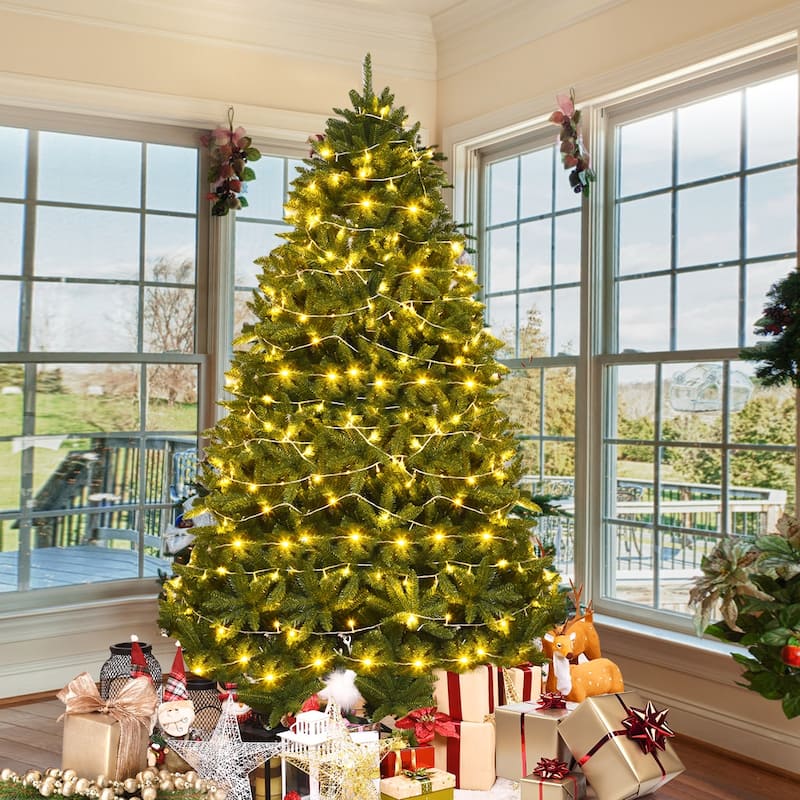 Gymax 7.5' 1968 Hinged Tip Artificial Christmas Fir Tree Patio Home