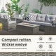preview thumbnail 5 of 17, 5-piece Patio Conversation Set Sofa Set with Fire Pit Table